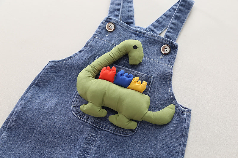 Conjunto Infantil Jardineira Dino Aventureiro