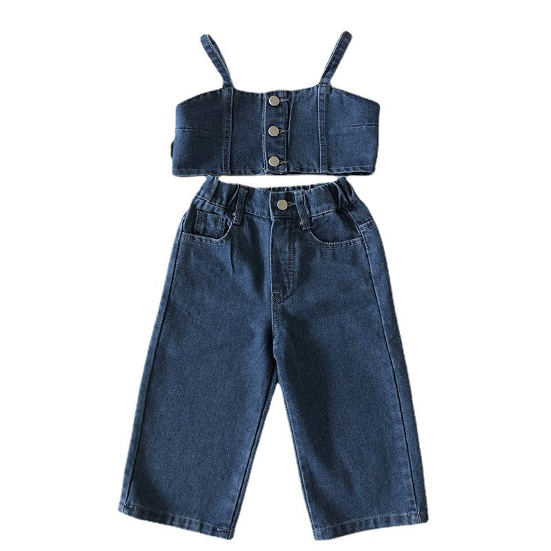 Conjunto Fashion Kids - Pantalona Jeans