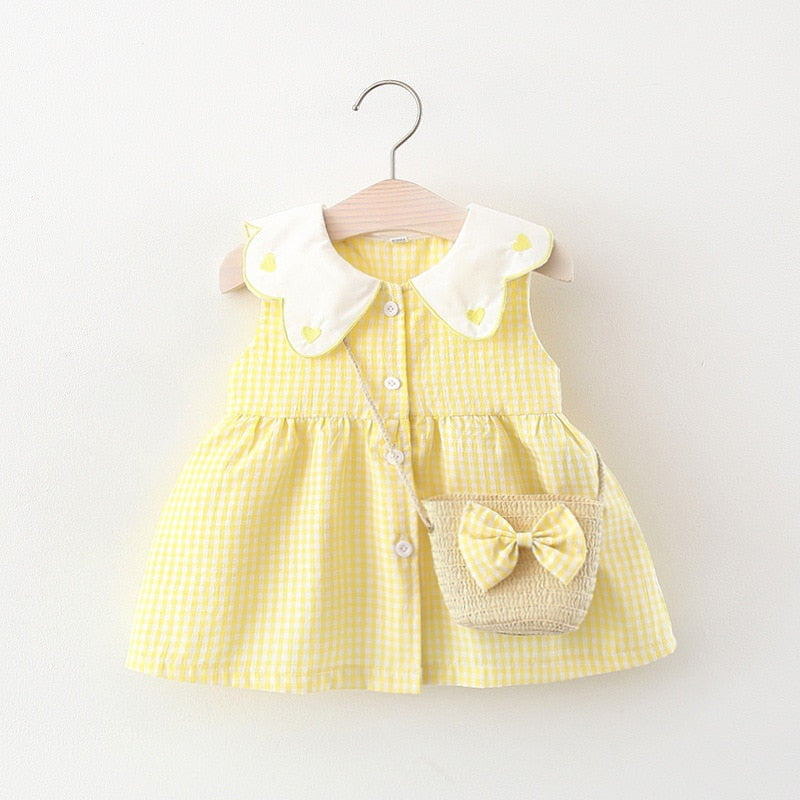 Vestido Infantil Golinha com Bolsa Estilosa