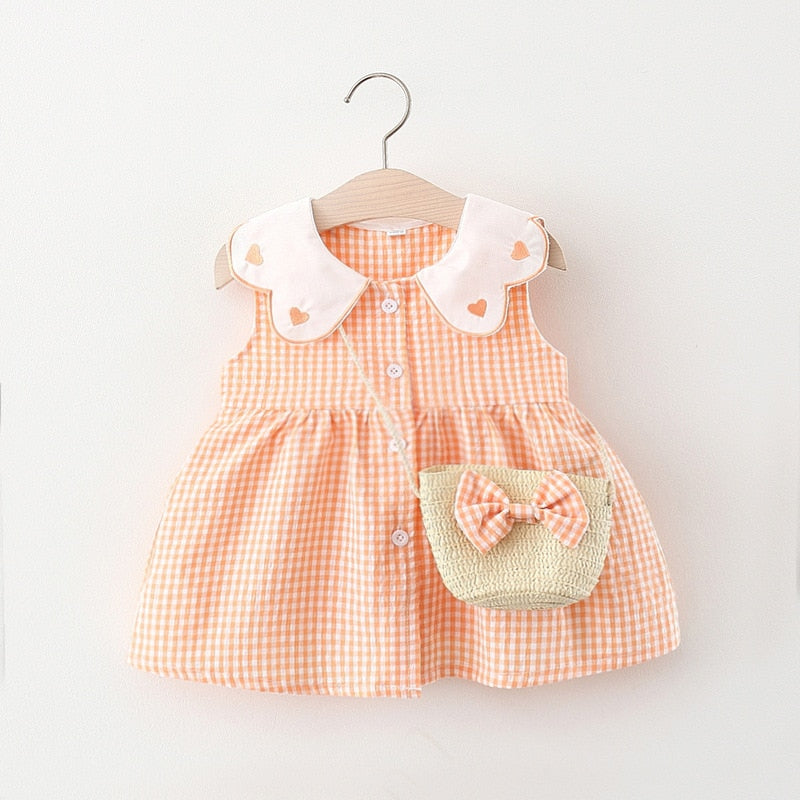 Vestido Infantil Golinha com Bolsa Estilosa